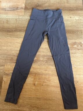 Athleta Girl greyish/purple High-Rise Athletic Leggings with pockets